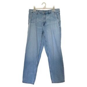 Uniqlo Wide Straight Jeans. Light blue. Size: Medium